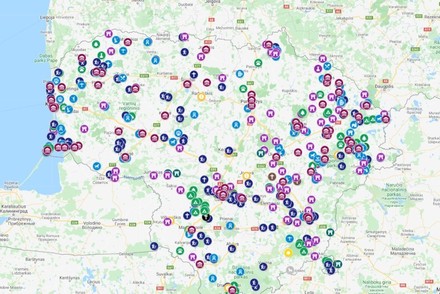 Lietuvos lankytnų vietų žemėlapis