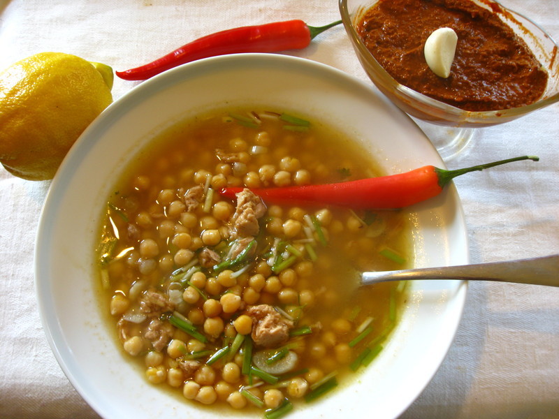 Tunisietiška sriuba leblebi
