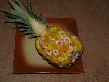 Krevetės  su ananasais