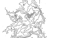 Rubikių ežero batimetrinis žemėlapis