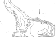Alaušo ežero batimetrinis žemėlapis